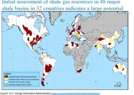 Next to North America, Asia has the largest shale gas resources in the world, led by China's apparently immense reserves.
