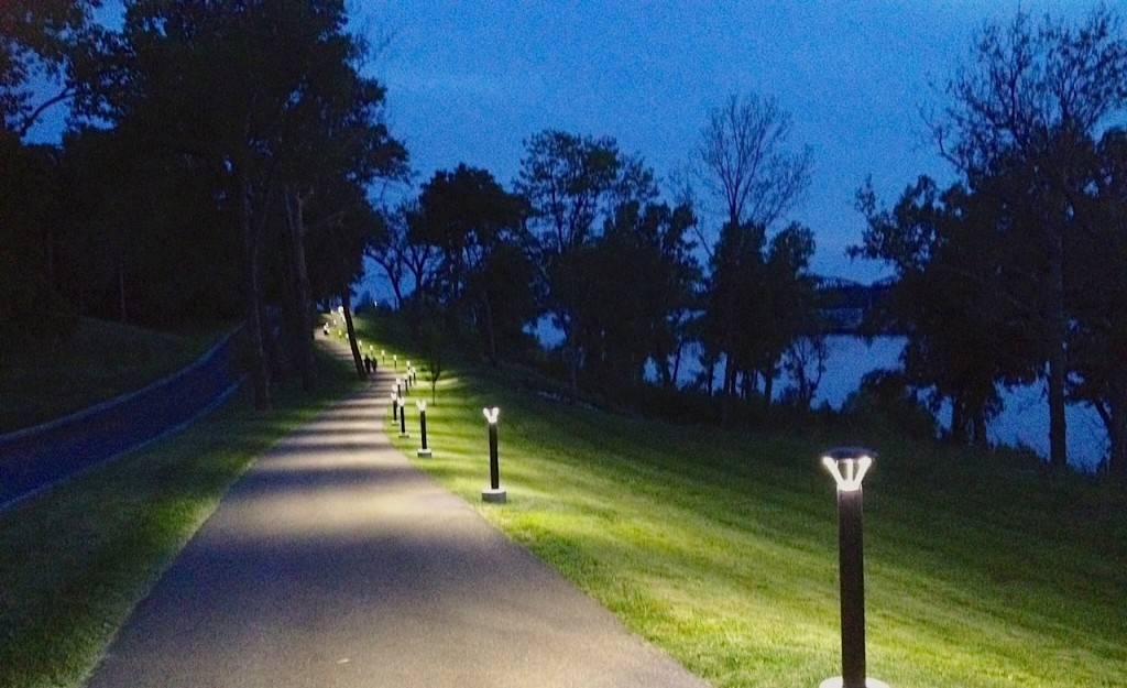 Henderson's three-mile long Riverwalk spans the southern bank of the Ohio River three hours downriver from Louisville. 